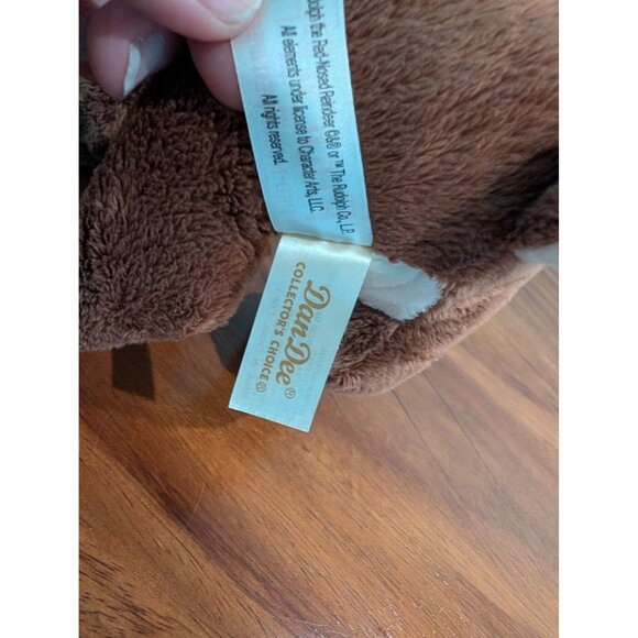 Dan Dee Rudolph Plush Collectible Reindeer With Red Nose & Plaid Scarf 11" - Picture 3 of 10